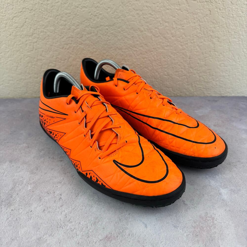Nike Mens Sz 11 Hypervenom Phelon 2 IC Total Orange/Black Soccer Shoes749898-888